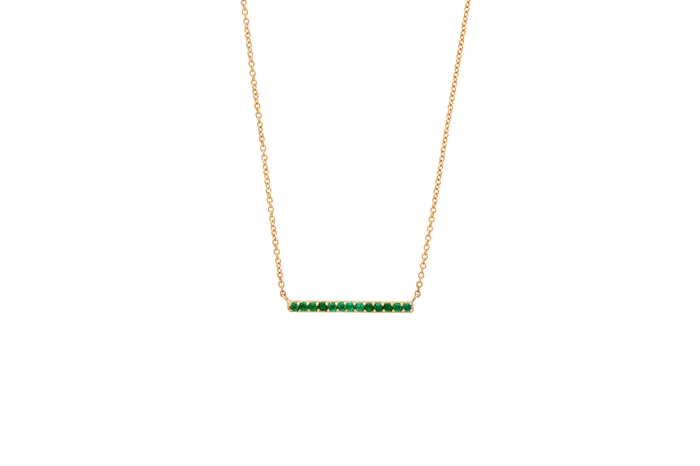 Necklaces Shylee Rose Jewelry Emerald Bar Necklace