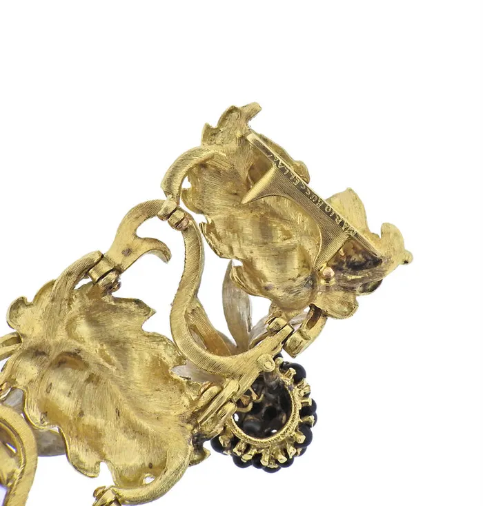 Bracelets Buccellati Buccellati Ruby Sapphire Berry Gold Leaf Bracelet