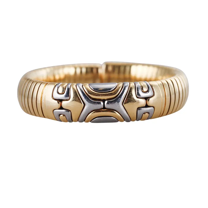 Bracelets Bulgari Alveare Gold Steel Tubogas Bracelet Bvlgari