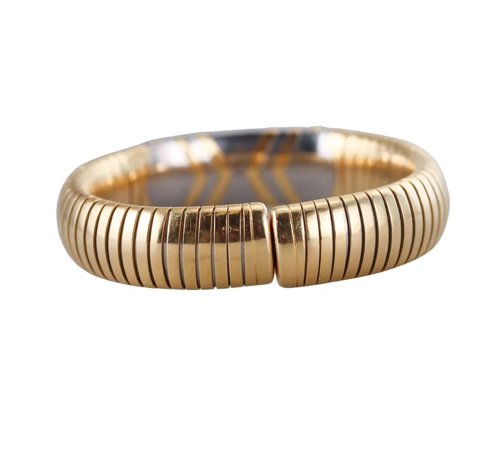Bracelets Bulgari Alveare Gold Steel Tubogas Bracelet Bvlgari