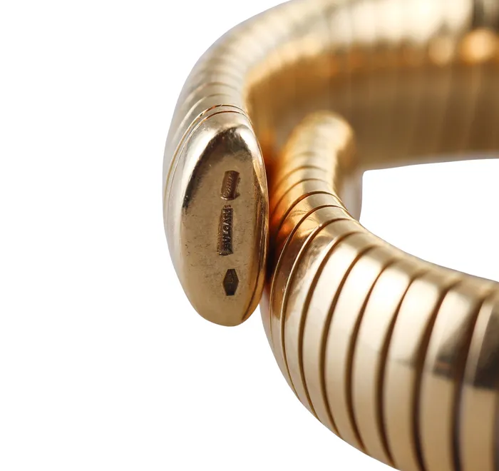 Bracelets Bulgari Alveare Gold Steel Tubogas Bracelet Bvlgari