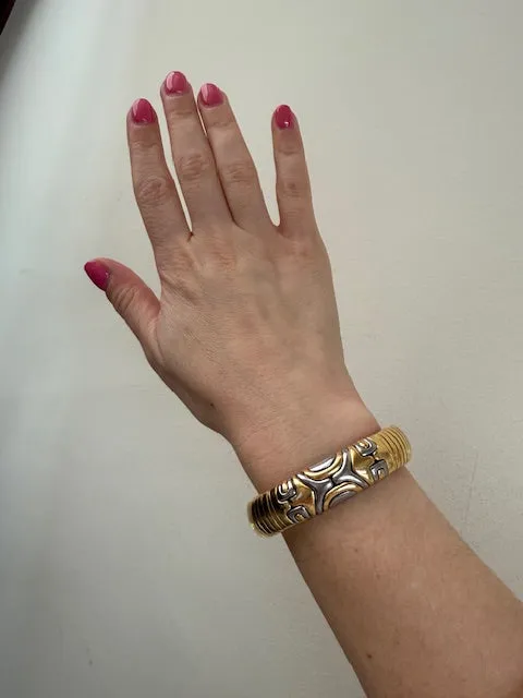 Bracelets Bulgari Alveare Gold Steel Tubogas Bracelet Bvlgari