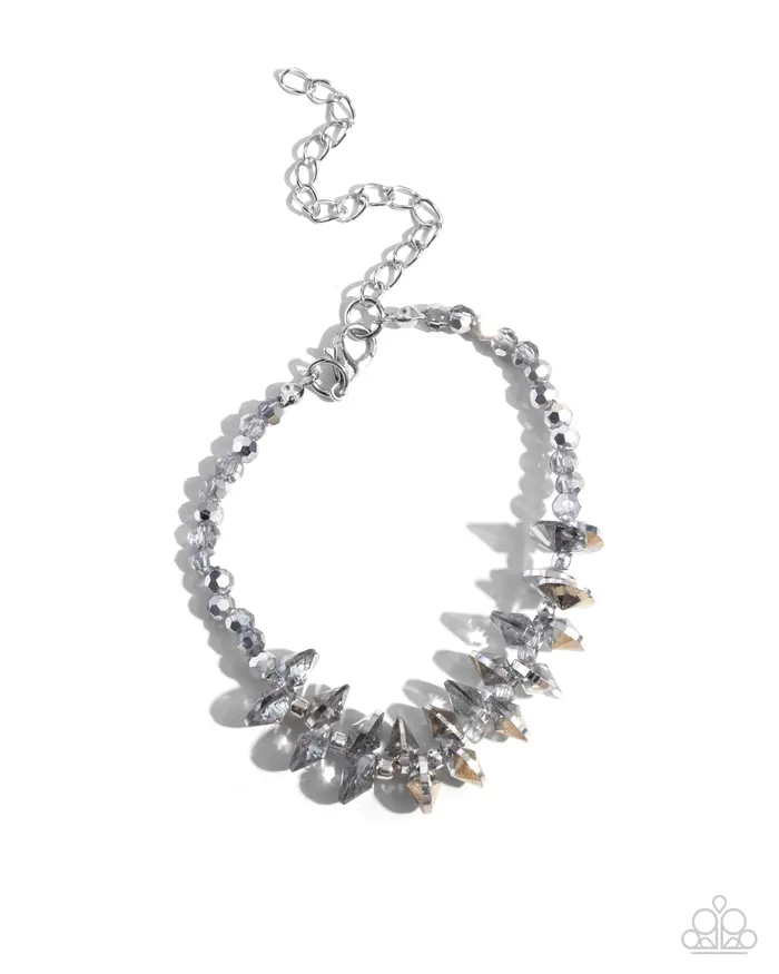 Bracelets Flickering Facade Silver Bracelet Jewelry by Bretta Paparazzi Accessories