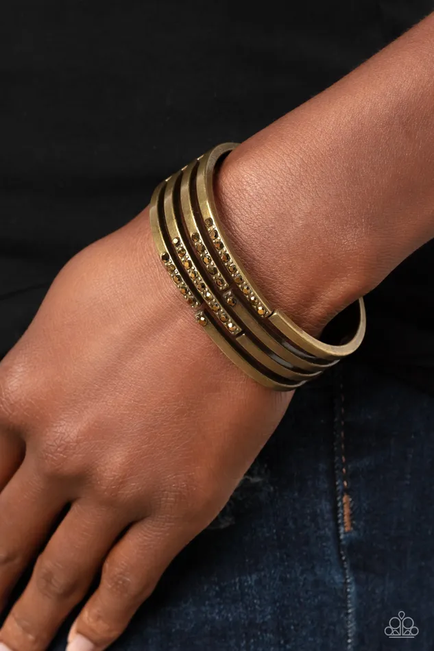 Bracelets Labyrinth Lure Brass Bracelet Jewelry by Bretta Paparazzi Accessories