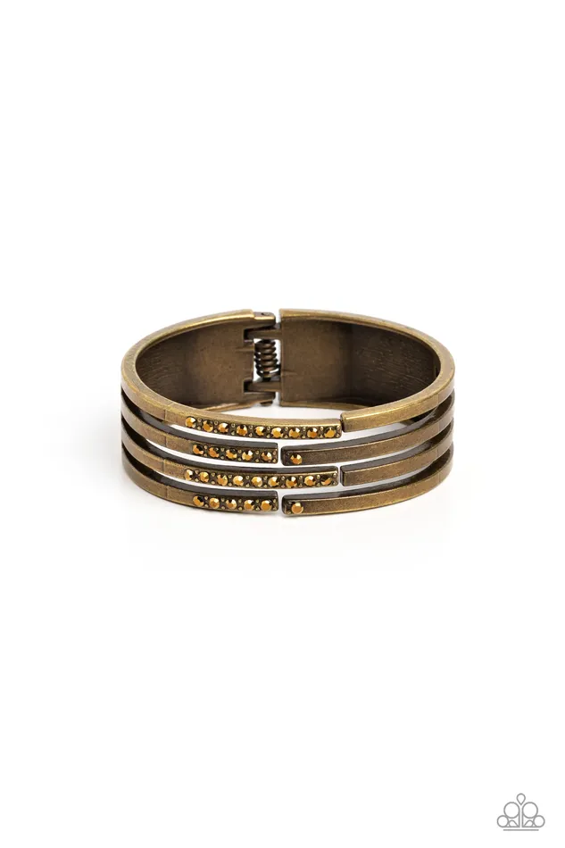 Bracelets Labyrinth Lure Brass Bracelet Jewelry by Bretta Paparazzi Accessories