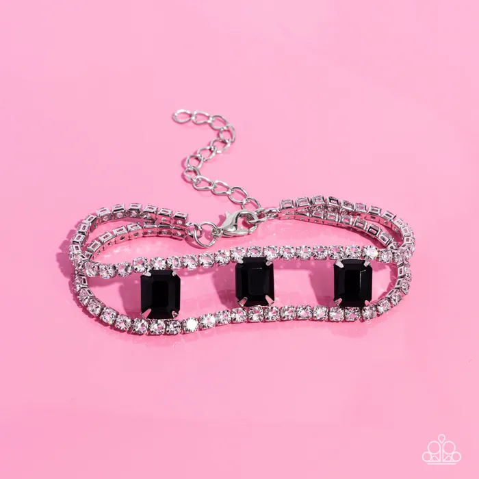 Bracelets Paparazzi Accessories Embedded Elegance Black Bracelet Jewelry by Bretta