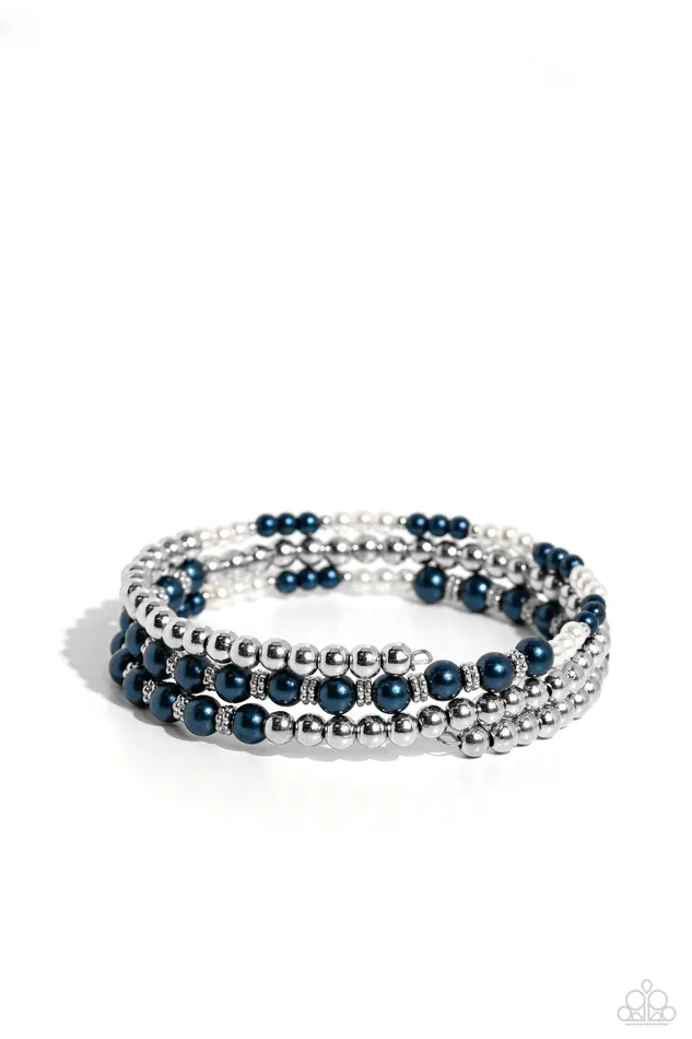 Bracelets Paparazzi Accessories Just SASSING Through Blue Bracelet Jewelry by Bretta
