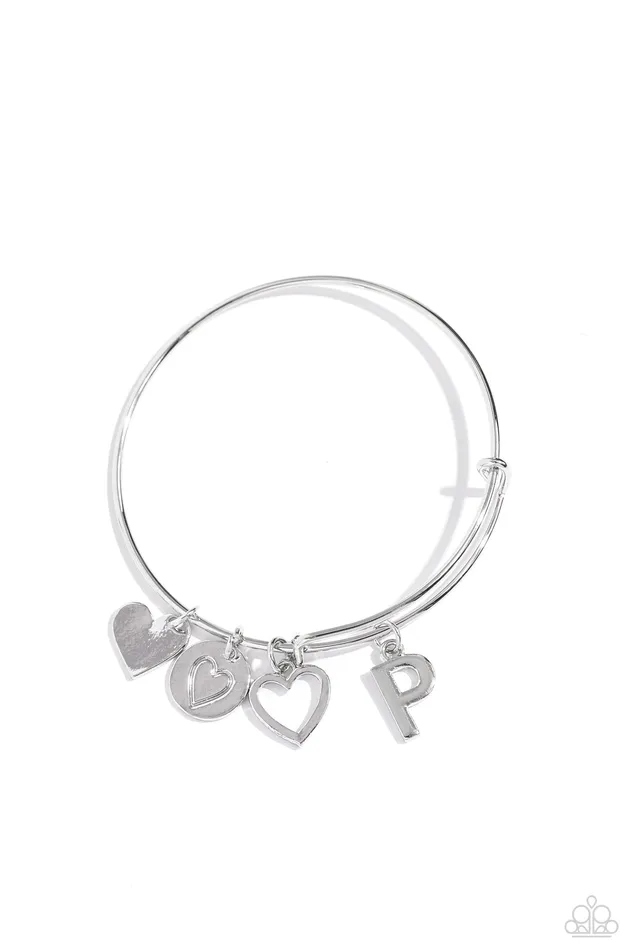 Paparazzi Accessories Bracelets Making It INITIAL Silver P Bracelet Jewelry by Bretta