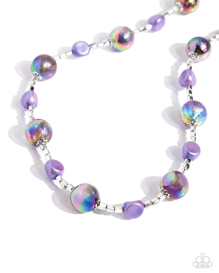 Paparazzi Accessories Malibu Makeover Purple Necklace and Bracelet Set Jewelry by Bretta Bracelets