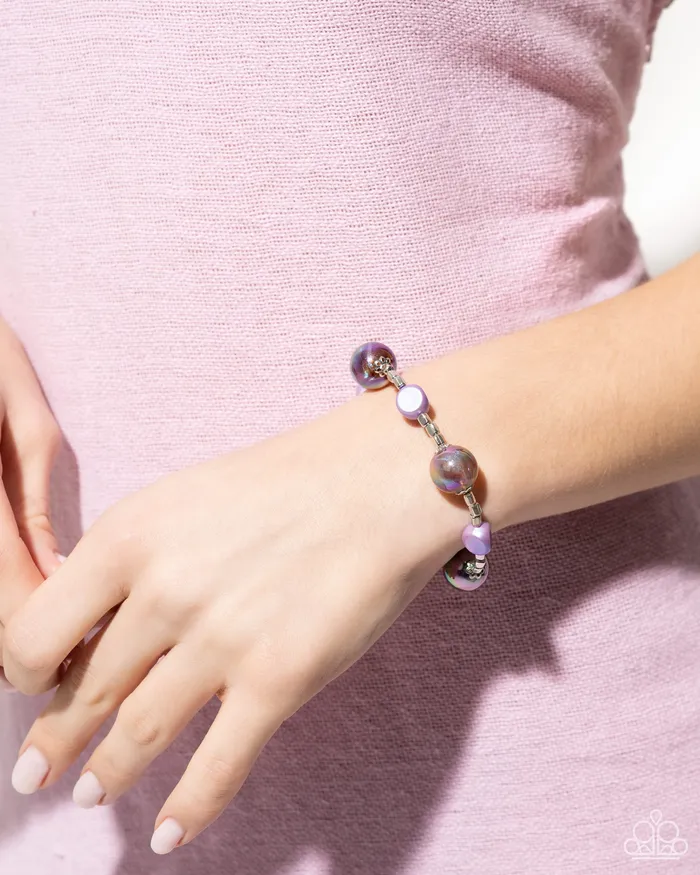 Paparazzi Accessories Malibu Makeover Purple Necklace and Bracelet Set Jewelry by Bretta Bracelets