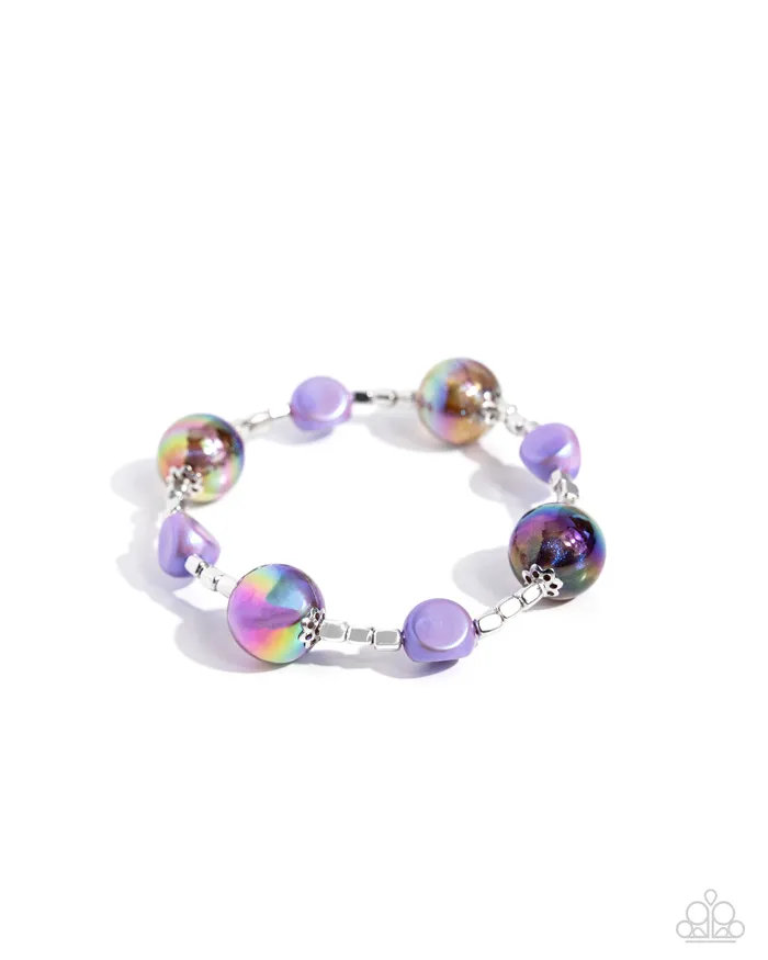Paparazzi Accessories Malibu Makeover Purple Necklace and Bracelet Set Jewelry by Bretta Bracelets