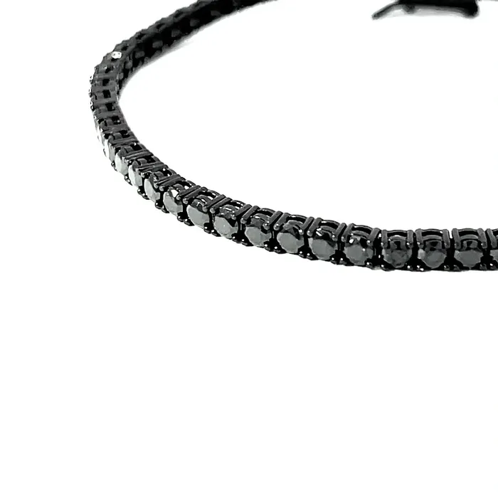 Senso Silver Bracelets Silver bracelet Senso Silver with black zircons and black coating