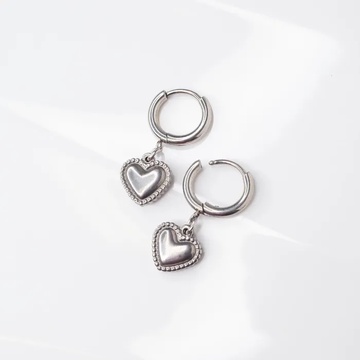 Earrings Grayling Lora Beaded Heart Locking Sleeper Huggie Earrings Pair