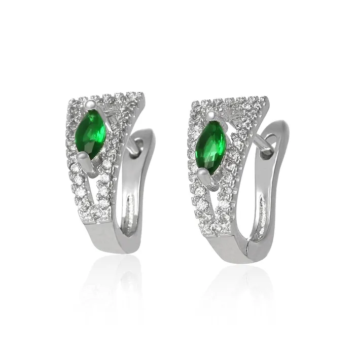 EZ1071 Leverback Micropav Cubic Zirconia Earrings Teeda Earrings