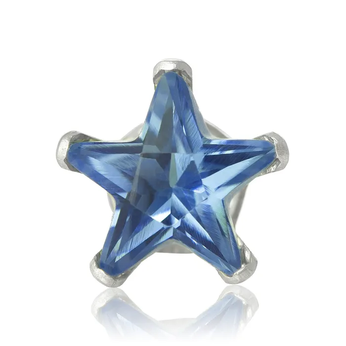 EZ2510 Star CZ Stud Earrings 8mm Teeda Earrings