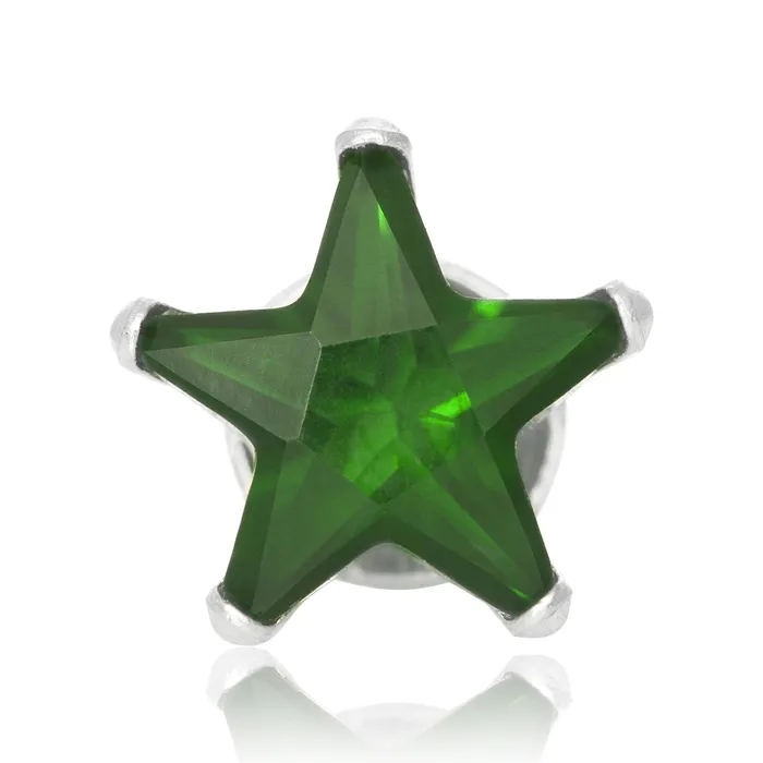EZ2510 Star CZ Stud Earrings 8mm Teeda Earrings