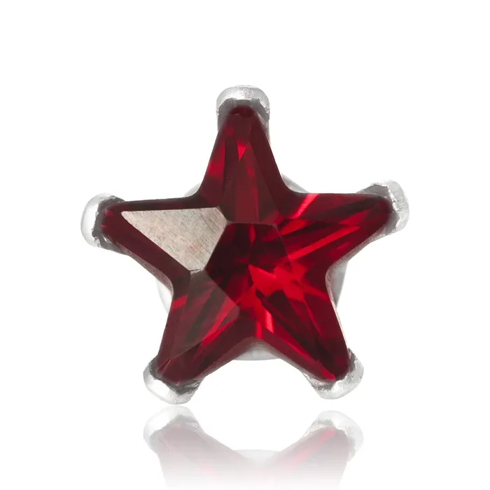 EZ2510 Star CZ Stud Earrings 8mm Teeda Earrings