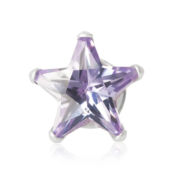 EZ2510 Star CZ Stud Earrings 8mm Teeda Earrings