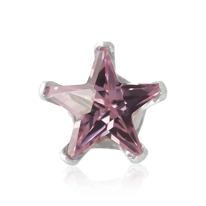 EZ2510 Star CZ Stud Earrings 8mm Teeda Earrings
