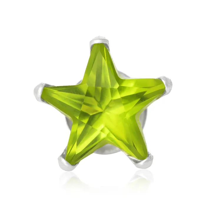 EZ2510 Star CZ Stud Earrings 8mm Teeda Earrings