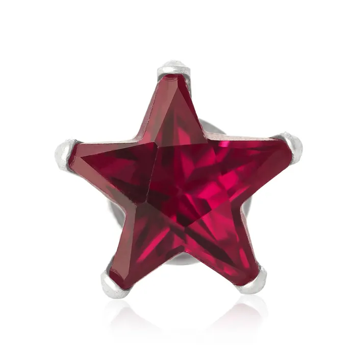 EZ2510 Star CZ Stud Earrings 8mm Teeda Earrings