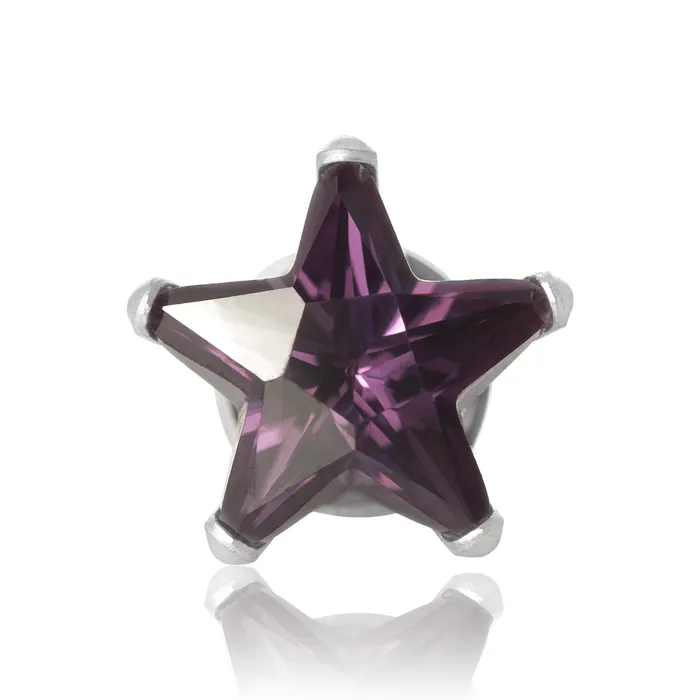 EZ2510 Star CZ Stud Earrings 8mm Teeda Earrings