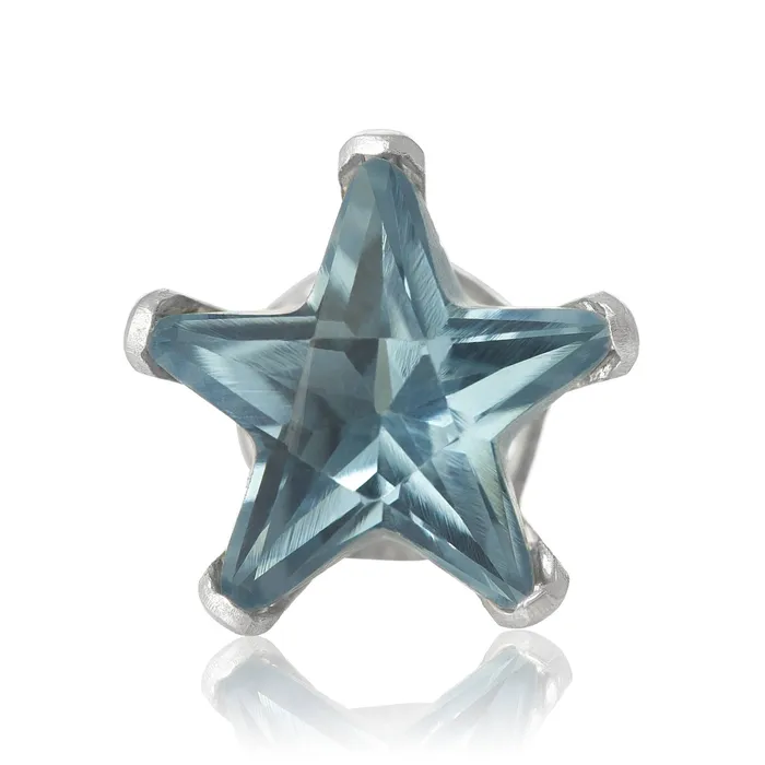 EZ2510 Star CZ Stud Earrings 8mm Teeda Earrings