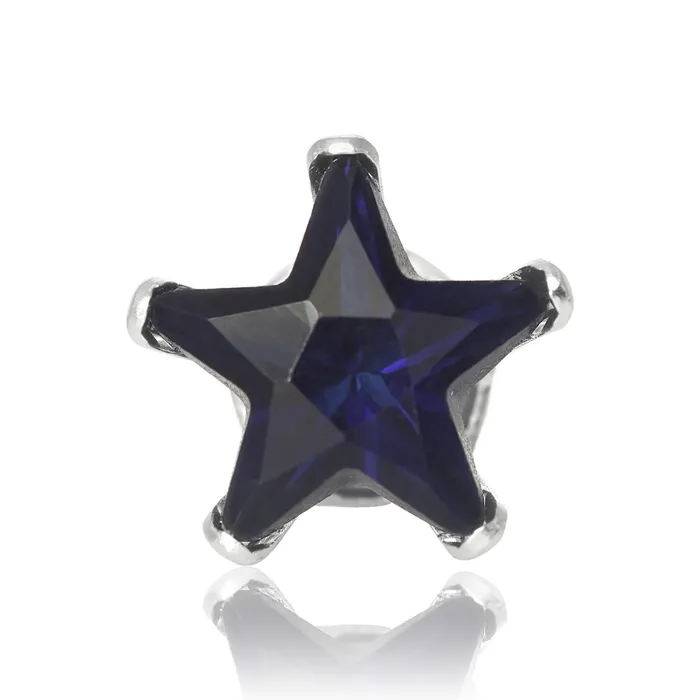 EZ2510 Star CZ Stud Earrings 8mm Teeda Earrings