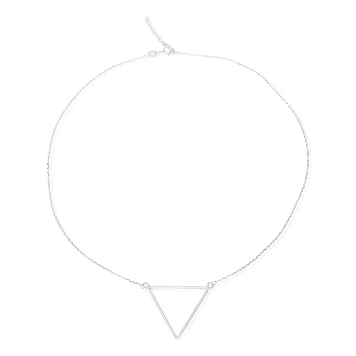 Teeda N7001 Thin Triangle Charm and Necklace Set Necklaces