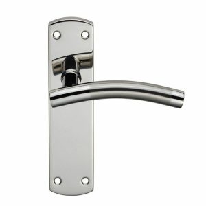 Door Handles On A Backplate |   Curved Door Handles – Cslp1163Bduo Door Handles Door Handles On A Backplate