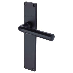 Door Handles On A Backplate |   Octave Black Door Handles Finish – Vt5910-Bkmt-Gp Door Handles Door Handles On A Backplate