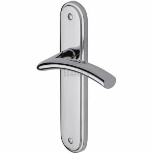 Door Handles On A Backplate |   Tosca Door Handles On A Backplate In Polished Chrome Door Handles Door Handles On A Backplate