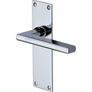 Door Handles On A Backplate |   Trident Low Profile Door Handles – Tri1310Pc Door Handles Door Handles On A Backplate