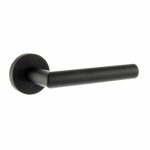 Door Handles On A Rose |   Elle Black Door Handles – Fmr236Mb Door Handles Door Handles On A Rose