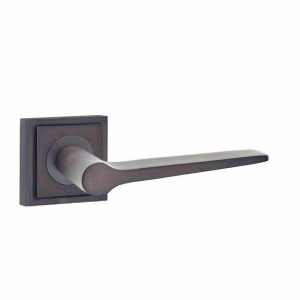 Door Handles On A Rose |   Knightsbridge Door Handle On A Stepped Square Rose – Dark Bronze – Bur20Db Bur152Db Door Handles Door Handles On A Rose