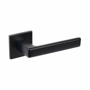 Door Handles On A Rose |   Rapido Portel Black Door Handles – T3095S5Smb Door Handles Door Handles On A Rose