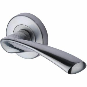 Door Handles On A Rose |   Treviso Door Handle In Satin Chrome Finish – Sc-2042-Sc Door Handles Door Handles On A Rose