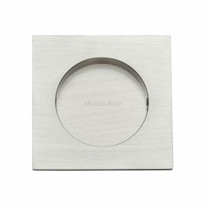 Flush Pull Handles |   Square Flush Pull In Satin Nickel – C1860-Sn Door Handles Flush Pull Handles