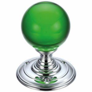 Glass Door Knobs |   Green Glass Ball Mortice Knob – Fb300Cpg Door Knobs Glass Door Knobs