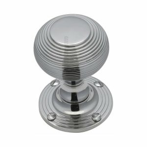 Mortice Door Knobs |   Reeded Mortice Knob In Polished Chrome Finish – V971-Pc Door Knobs Mortice Door Knobs