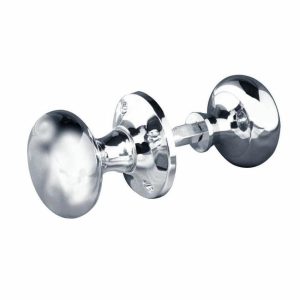 Rim Door Knobs |   Mushroom Rim Mortice Door Knobs -Polished Chrome- Jv176Apc Door Knobs Rim Door Knobs